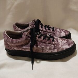 Vans Old Skool Purple Crushed Velvet Sneakers